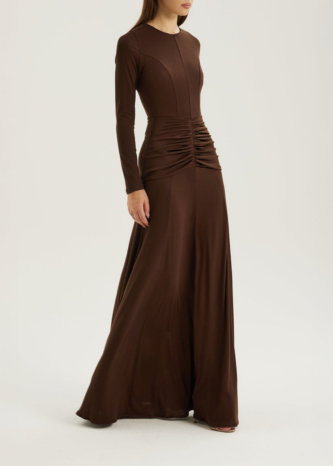 Marzia Elevated Jersey Maxi Dress | Chocolade