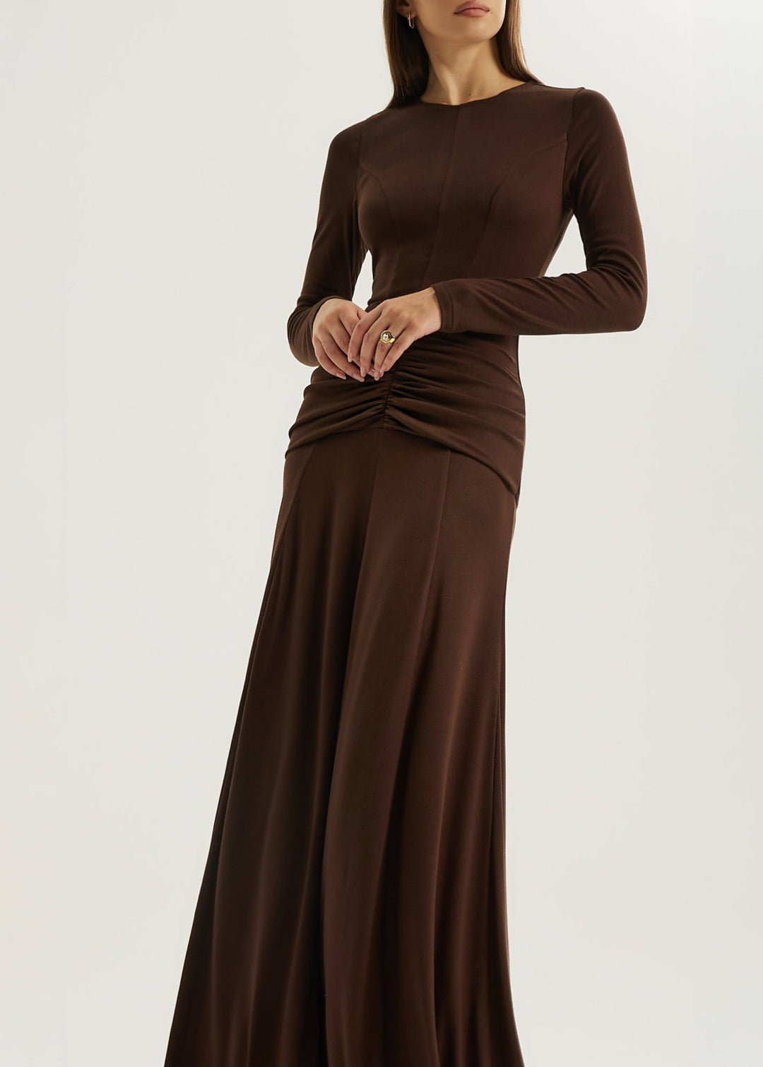 Marzia Elevated Jersey Maxi Dress | Chocolade