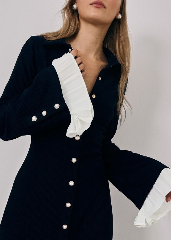 Nikita Effortless Statement Jurk | Navy