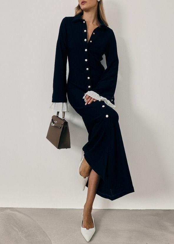 Nikita Effortless Statement Jurk | Navy
