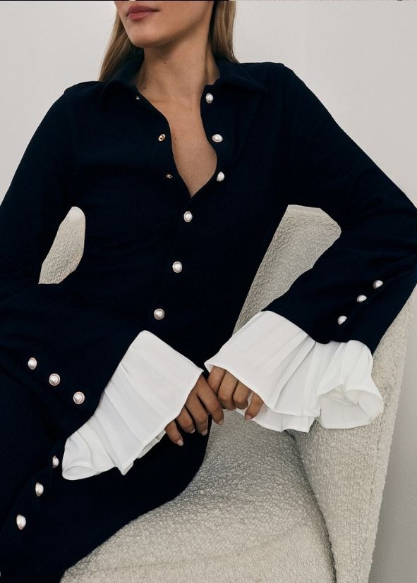 Nikita Effortless Statement Jurk | Navy
