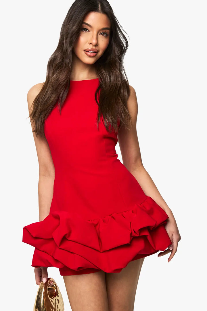 Nira Ruffle Mini-Jurk