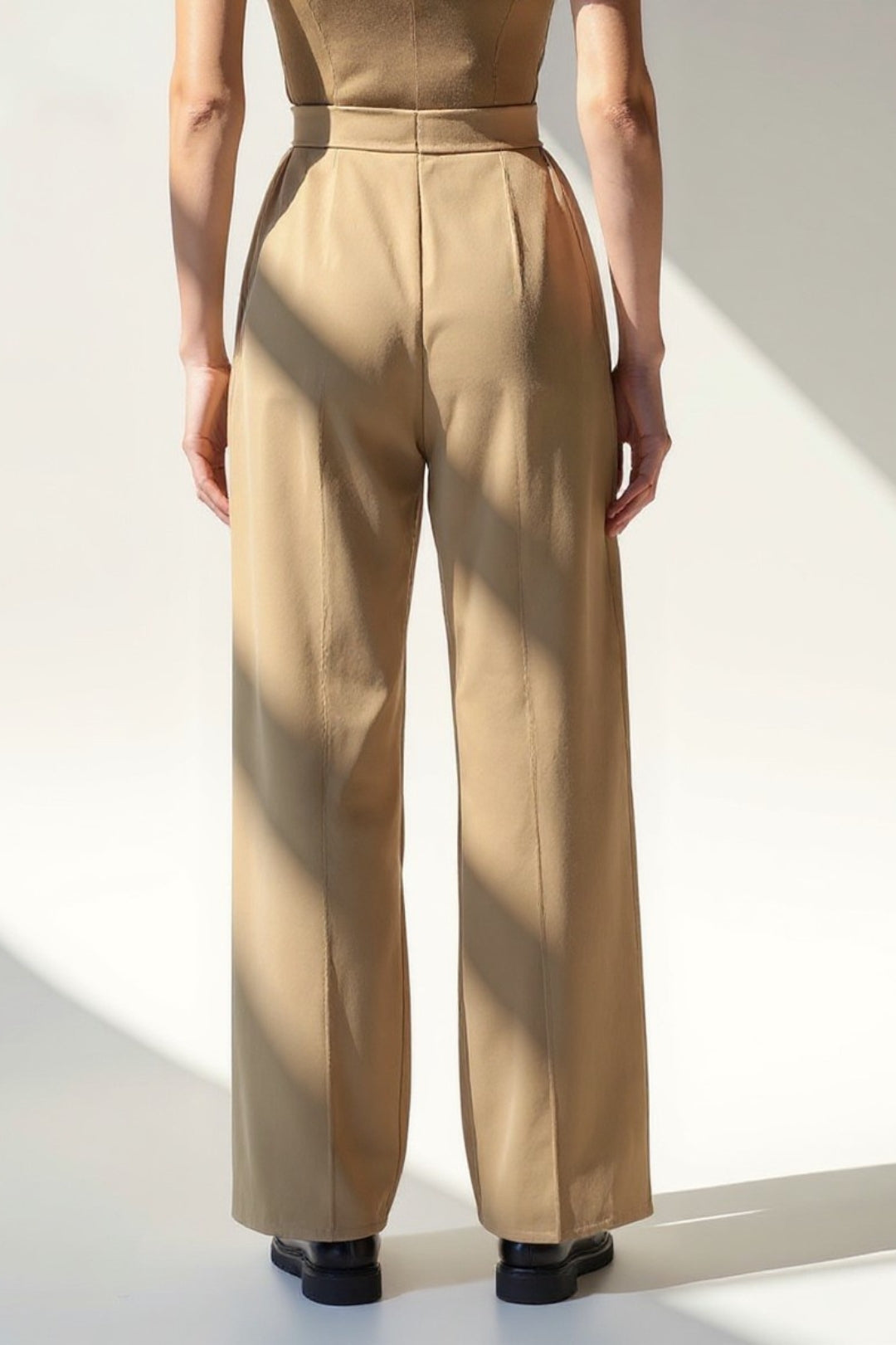 Elegante broek met hoge taille en riem | Rechte pijpen | Verkrijgbaar in meerdere kleuren