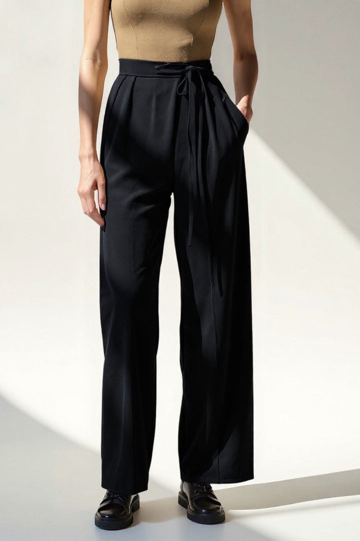 Elegante broek met hoge taille en riem | Rechte pijpen | Verkrijgbaar in meerdere kleuren