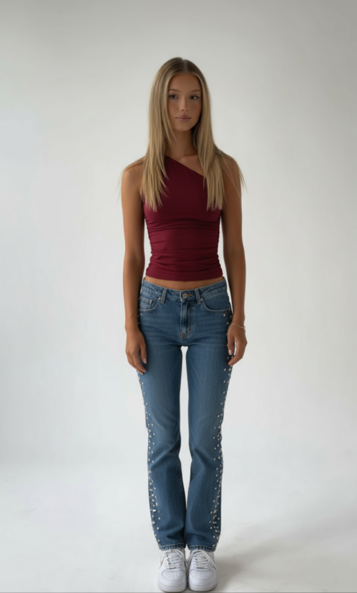 Imaya - Gedraaide One-Shoulder Top