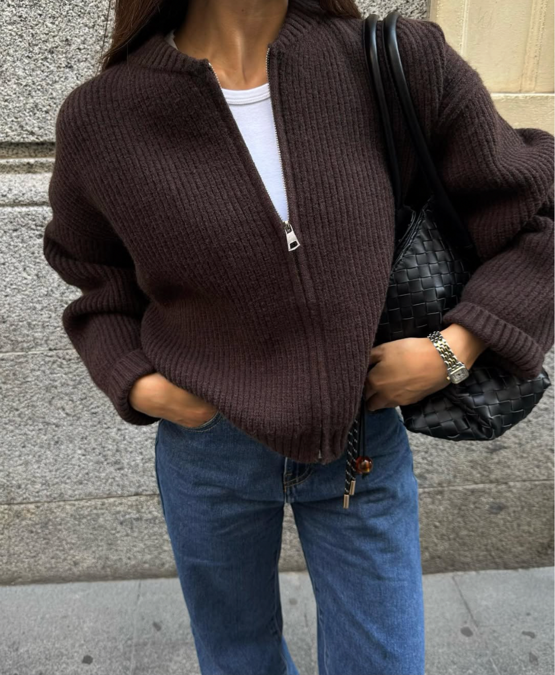 Tannie Cozy Zip Knit