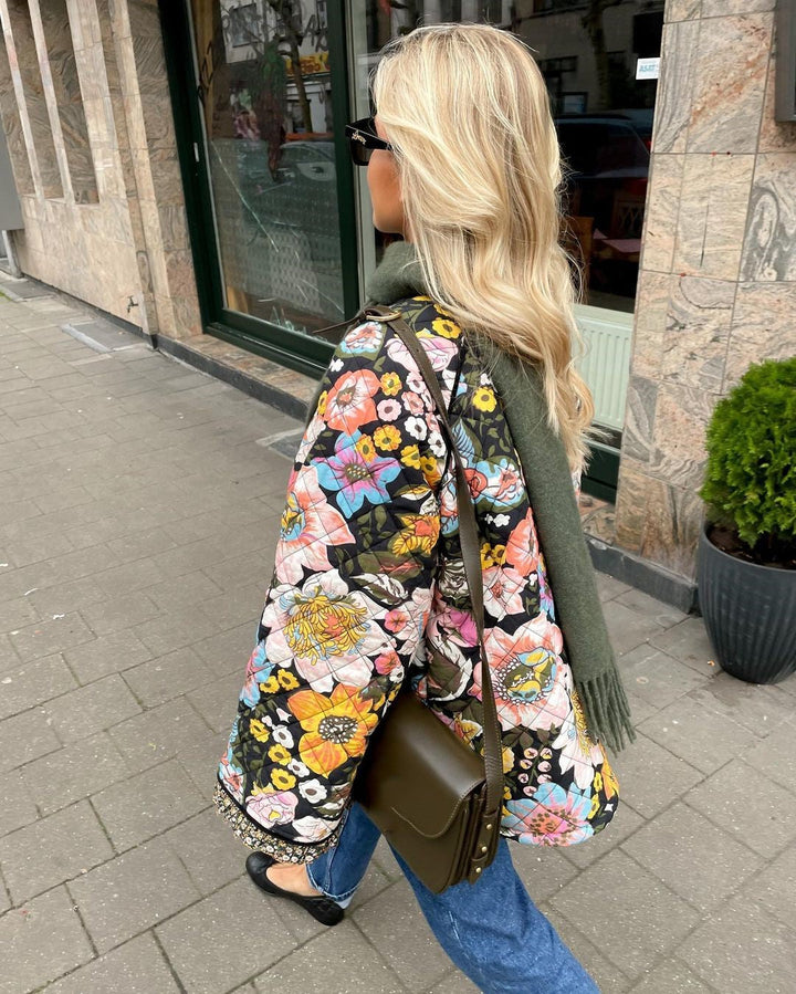 Dalina - Gevoerde Bloemenprint Jas
