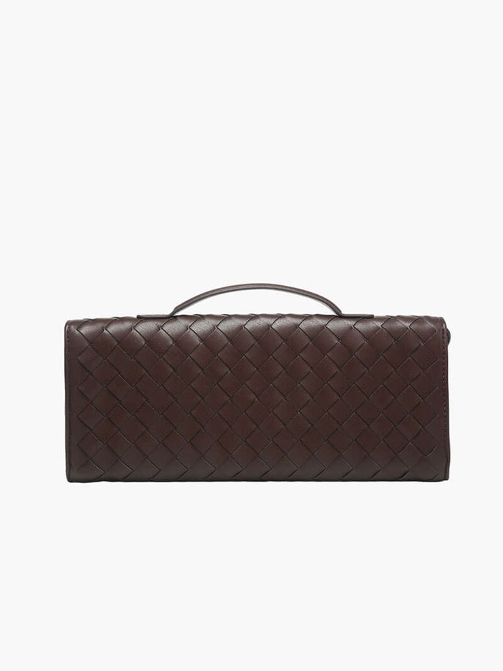 Luna - Luxe Geweven Handtas met Gouden Sluiting