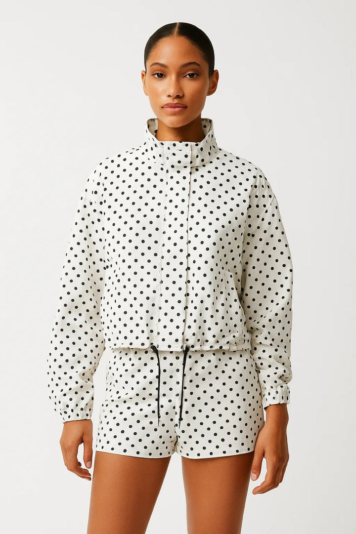 Getailleerde Jas met Polkadots | Lichtgewicht