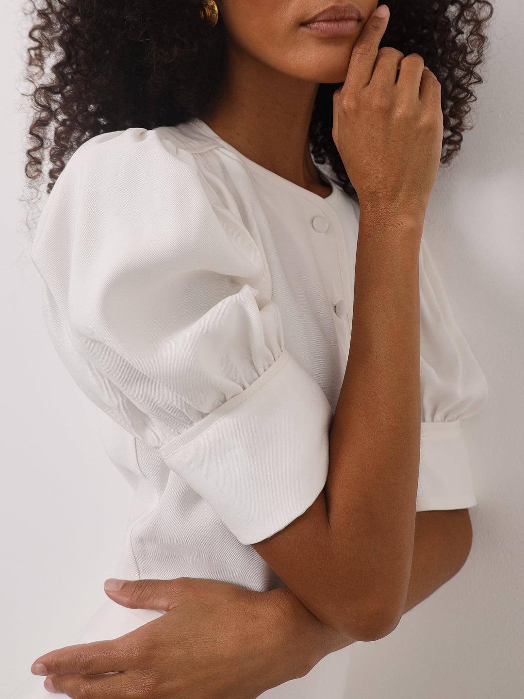 Lola Button Through Day Top | Wit