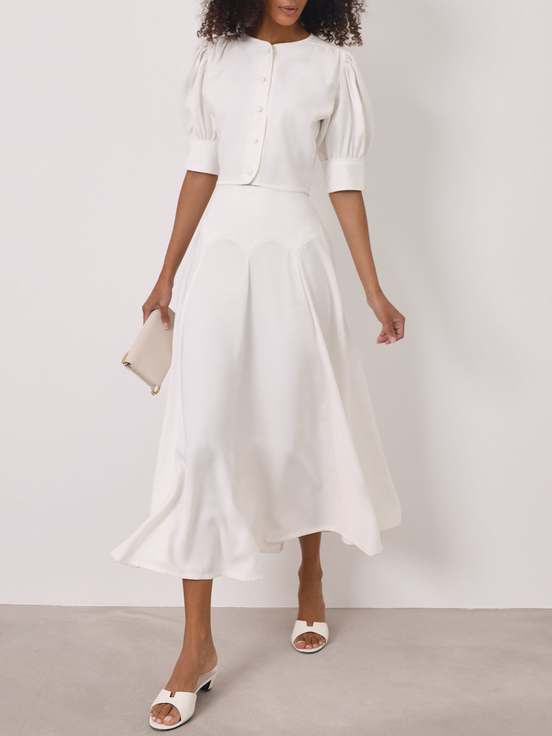 Lola Button Through Day Top | Wit