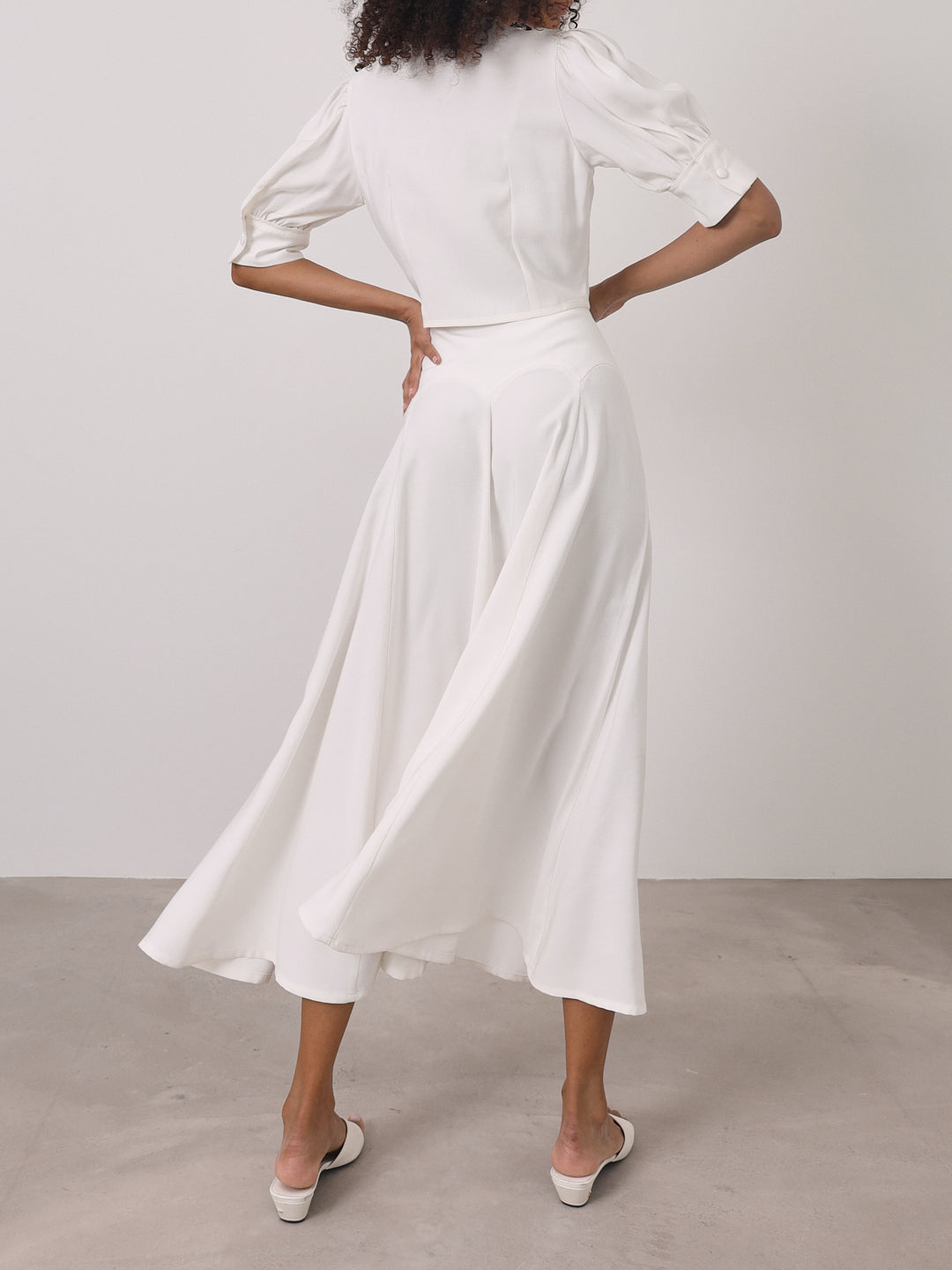 Lola Button Through Day Top | Wit