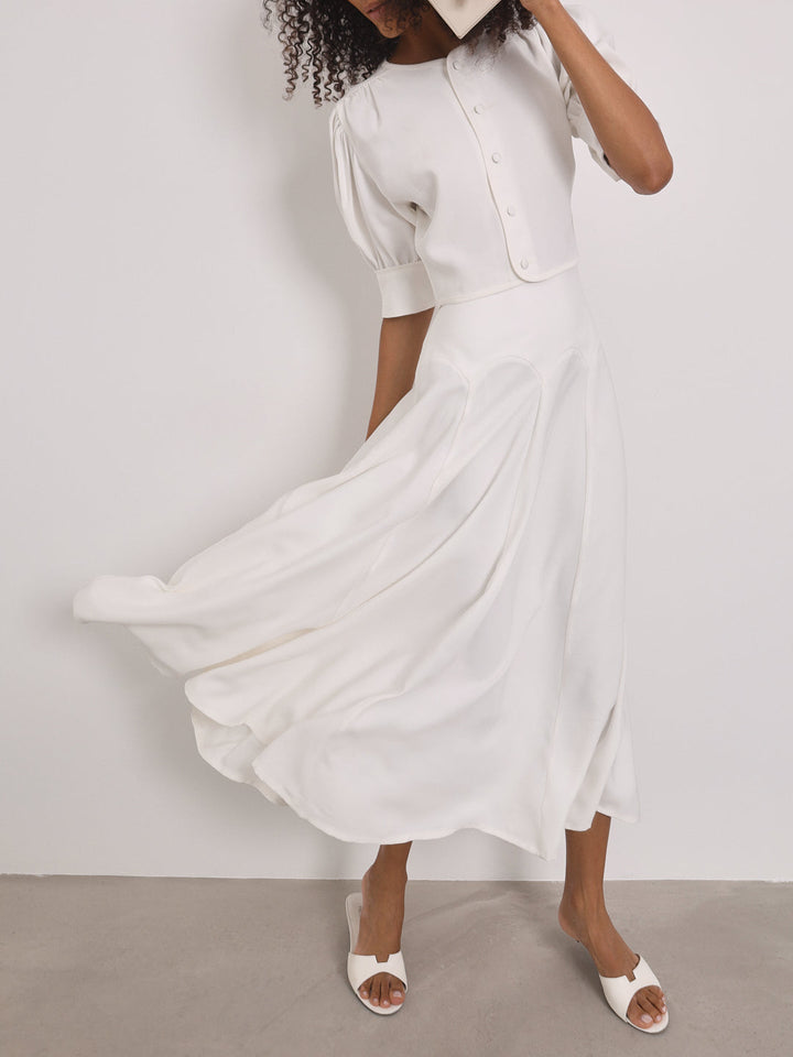 Lola Button Through Day Top | Wit