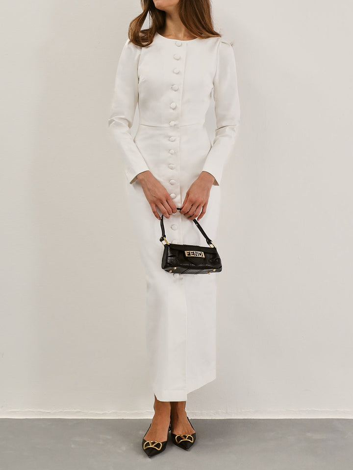 Romana Denim Midi-jurk | Witte denim