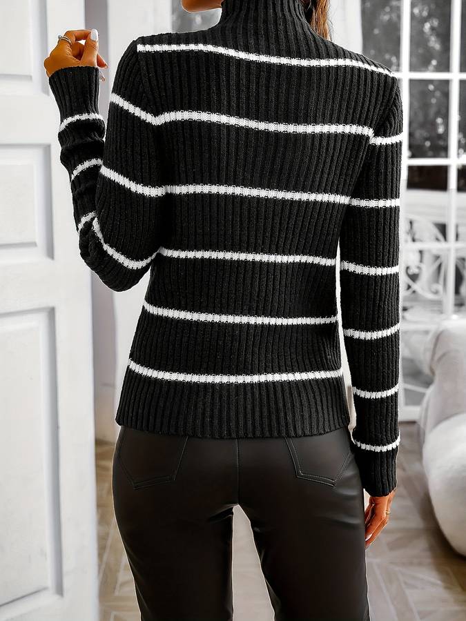 Sophie - Stijlvolle Gestreepte Coltrui voor Vrouwen