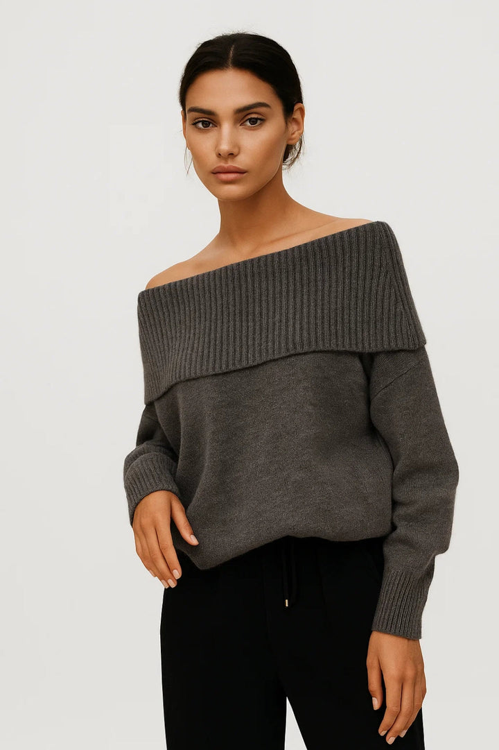 Off-Shoulder Trui | Zachte Knit | Comfortabel & Vrouwelijk