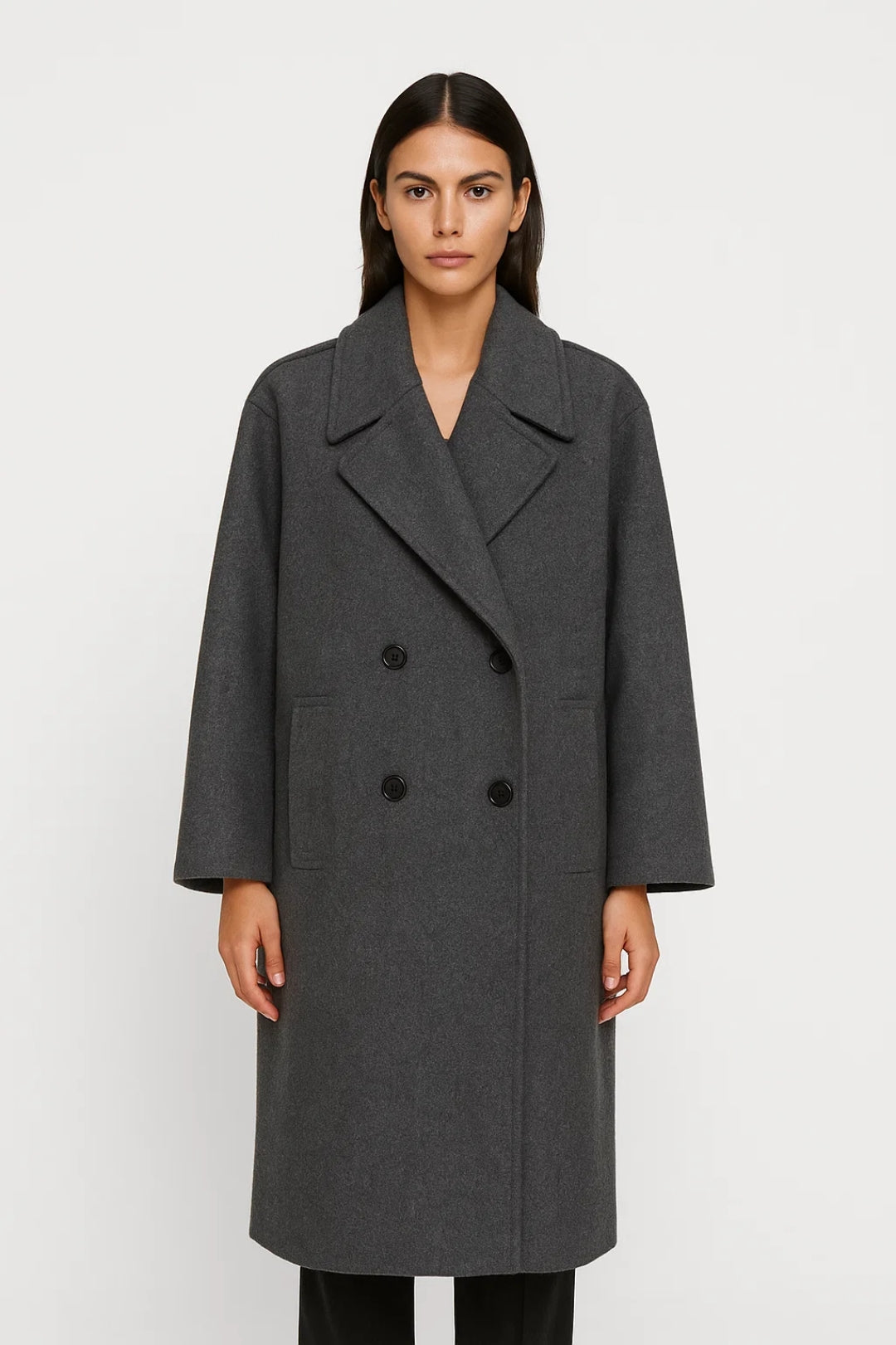 Lange Jassen Collectie | Damesjas met Dubbele Knoopsluiting en Brede Revers | Lichtgewicht en Ademend