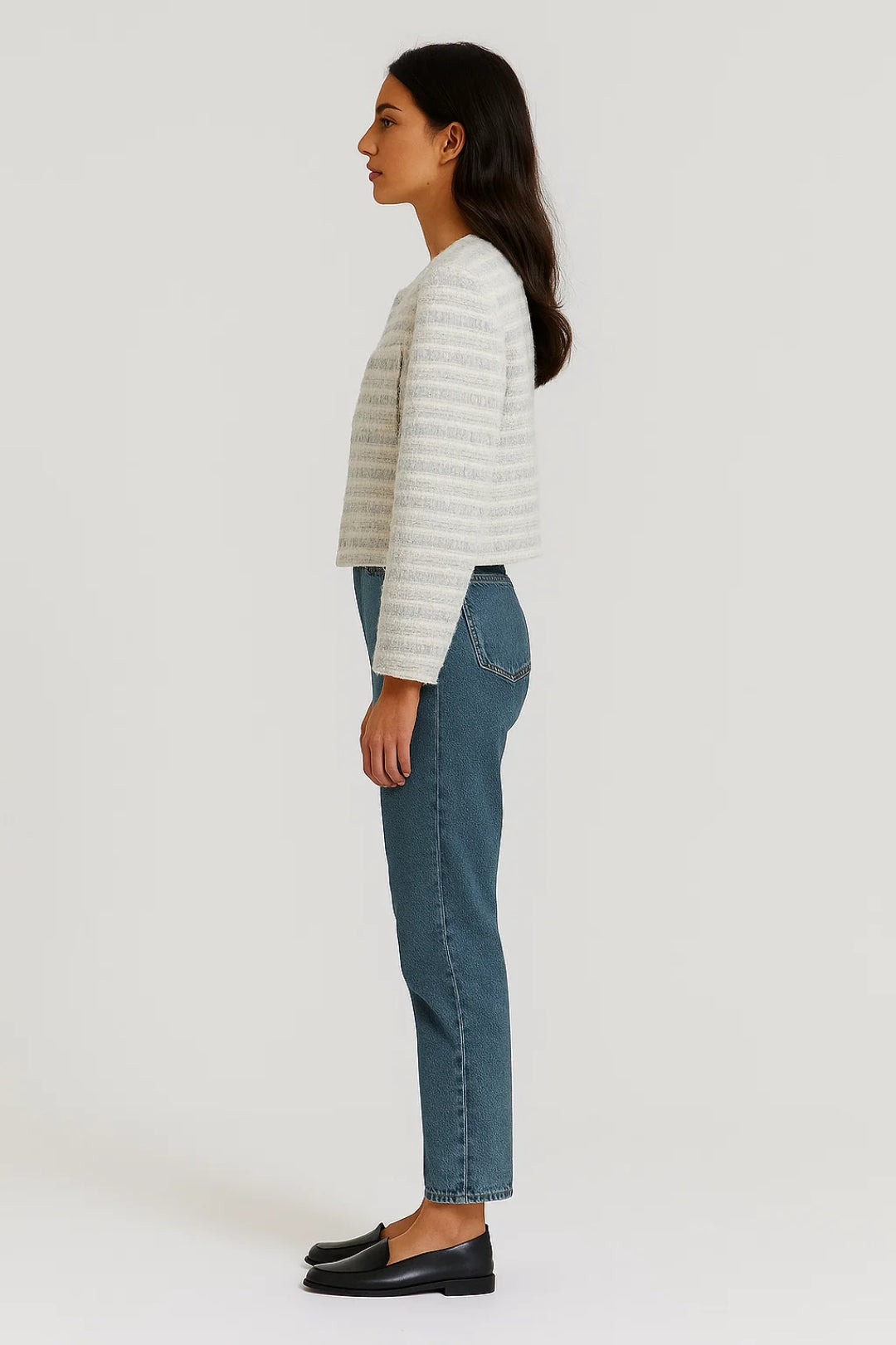 Bouclé Jassen Collectie | Damesjack met Parelknoopsluiting en Luxe Textuur | Lichtgewicht en Ademend