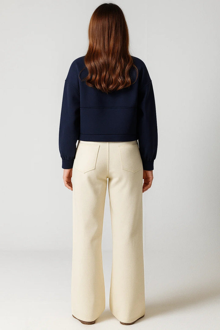 Cropped Jassen Collectie | Damesjack met Opgestikte Zakken | Lichtgewicht en Ademend