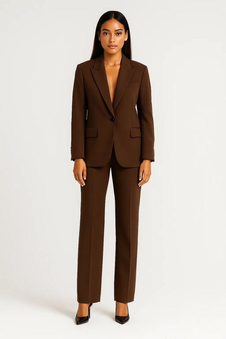 Sartoriale bruine blazer | Klassieke snit met enkelrijige sluiting | Elegant en veelzijdig