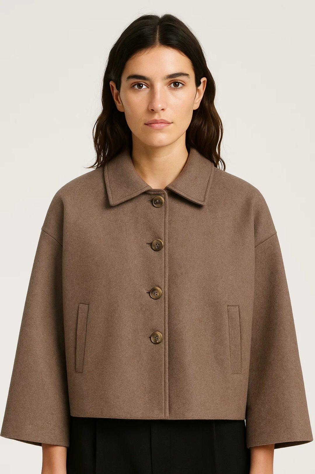 Cropped Jassen Collectie | Damesjas met Knoopsluiting en Klassieke Kraag | Lichtgewicht en Ademend