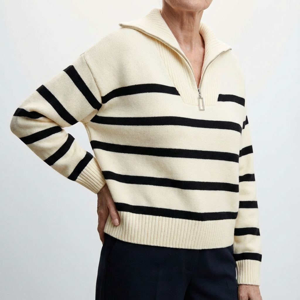 Gebreide Trui met Strepen | Casual