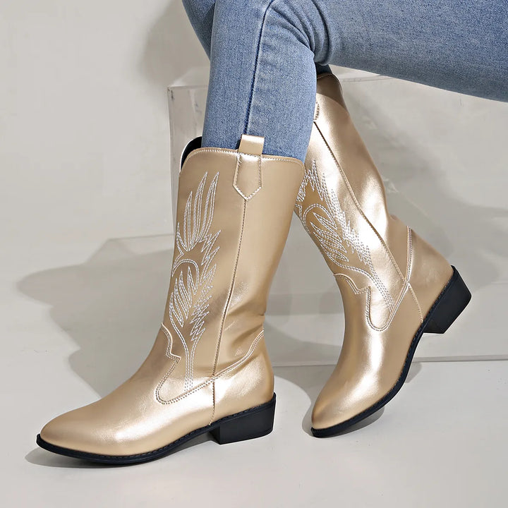 Demy - Western Cowboylaarzen met Geborduurd Design