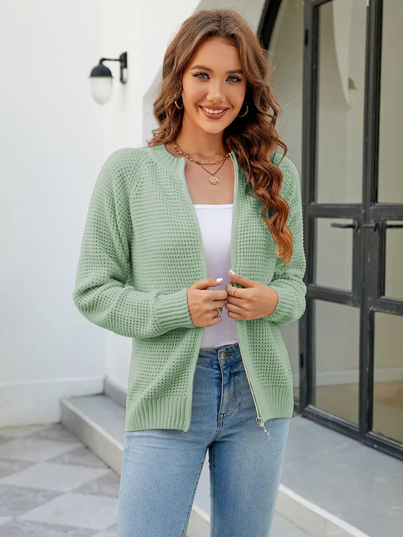 Lotte - Stijlvol Gebreid Vest met Rits