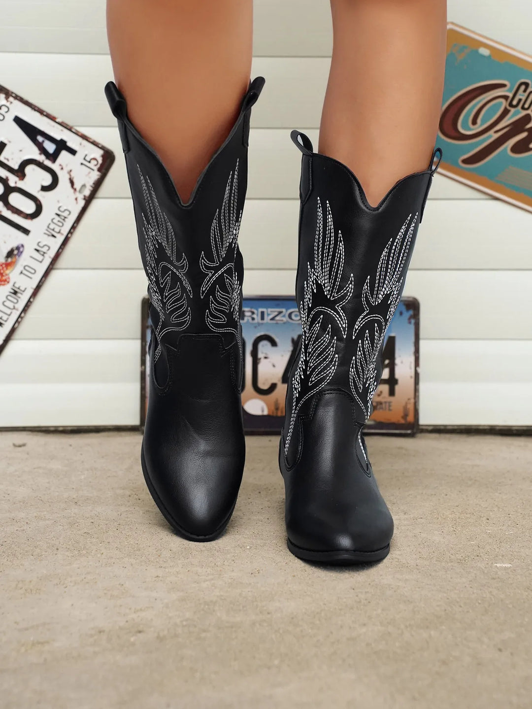 Demy - Western Cowboylaarzen met Geborduurd Design