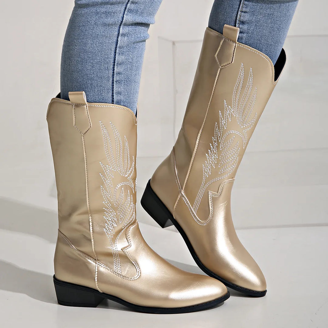Demy - Western Cowboylaarzen met Geborduurd Design