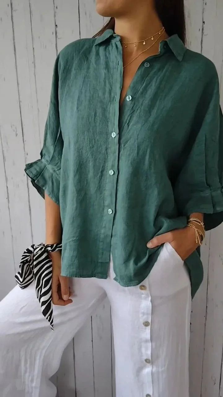 Sophie - Stijlvolle Linnen Damesblouse