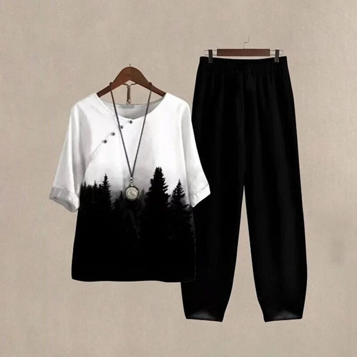 Noa - Trendy Bedrukte Outfit met Comfortabele Pasvorm voor Elke Dag