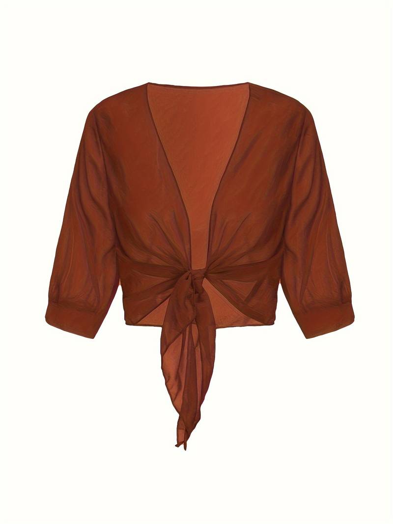 Katie – Luchtige Blouse met Open Voorzijde