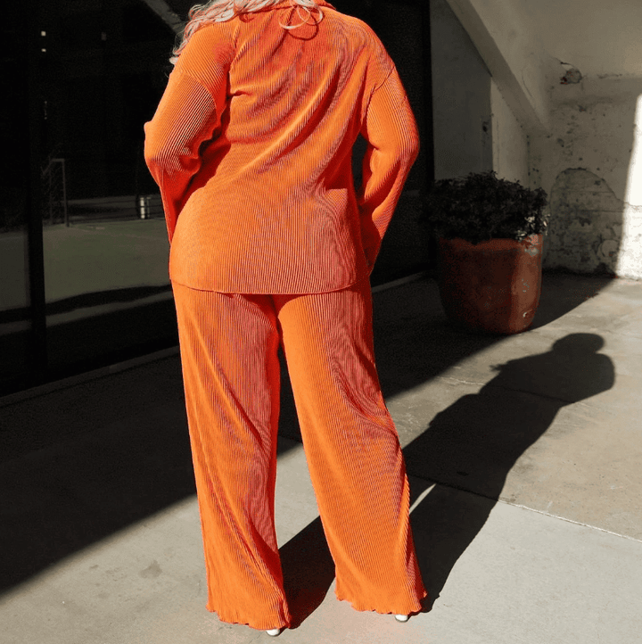 Lotte - Trendy Tweedelig Pak met Gedrapeerde Broek