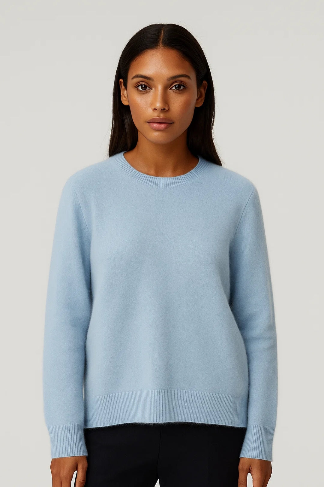 Gebreide Damestrui | Ronde Hals en Geribde Boorden | Zacht en Tijdloos