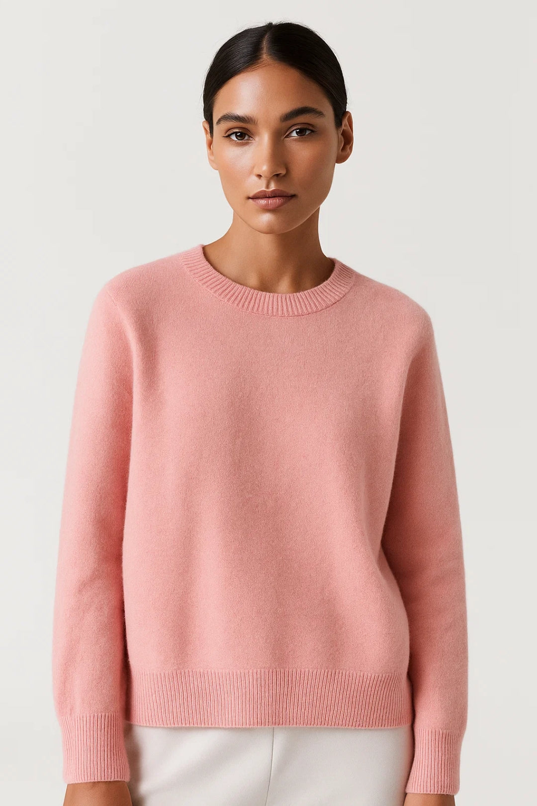 Gebreide Damestrui | Ronde Hals en Geribde Boorden | Zacht en Tijdloos