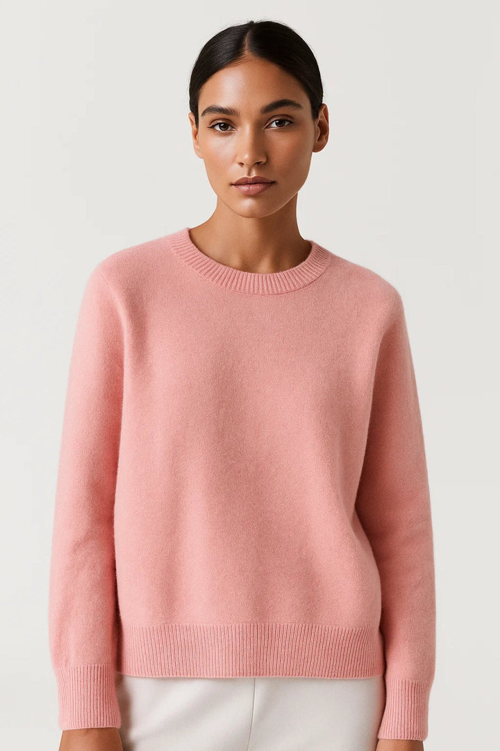 Gebreide Damestrui | Ronde Hals en Geribde Boorden | Zacht en Tijdloos