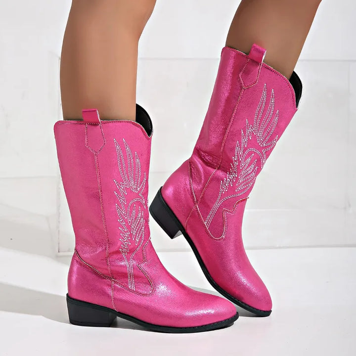Demy - Western Cowboylaarzen met Geborduurd Design
