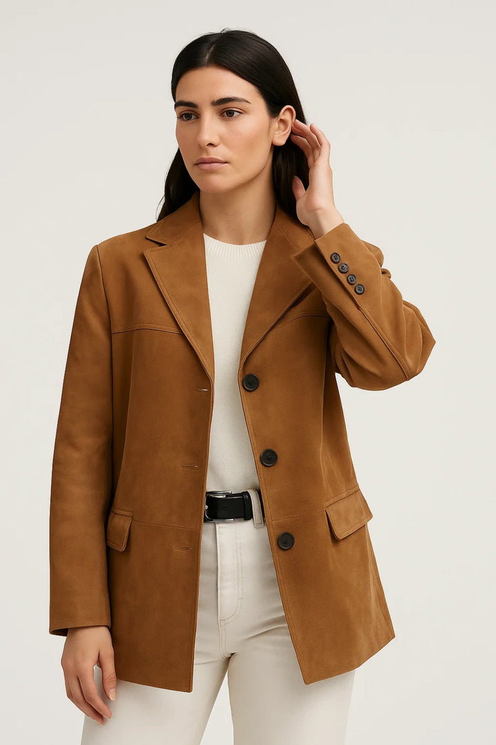 Blazers Collectie | Damesblazer met Knoopsluiting en Reverskraag | Lichtgewicht en Ademend